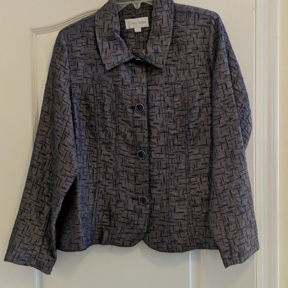 Jacket size Med with blue, purple shimmer